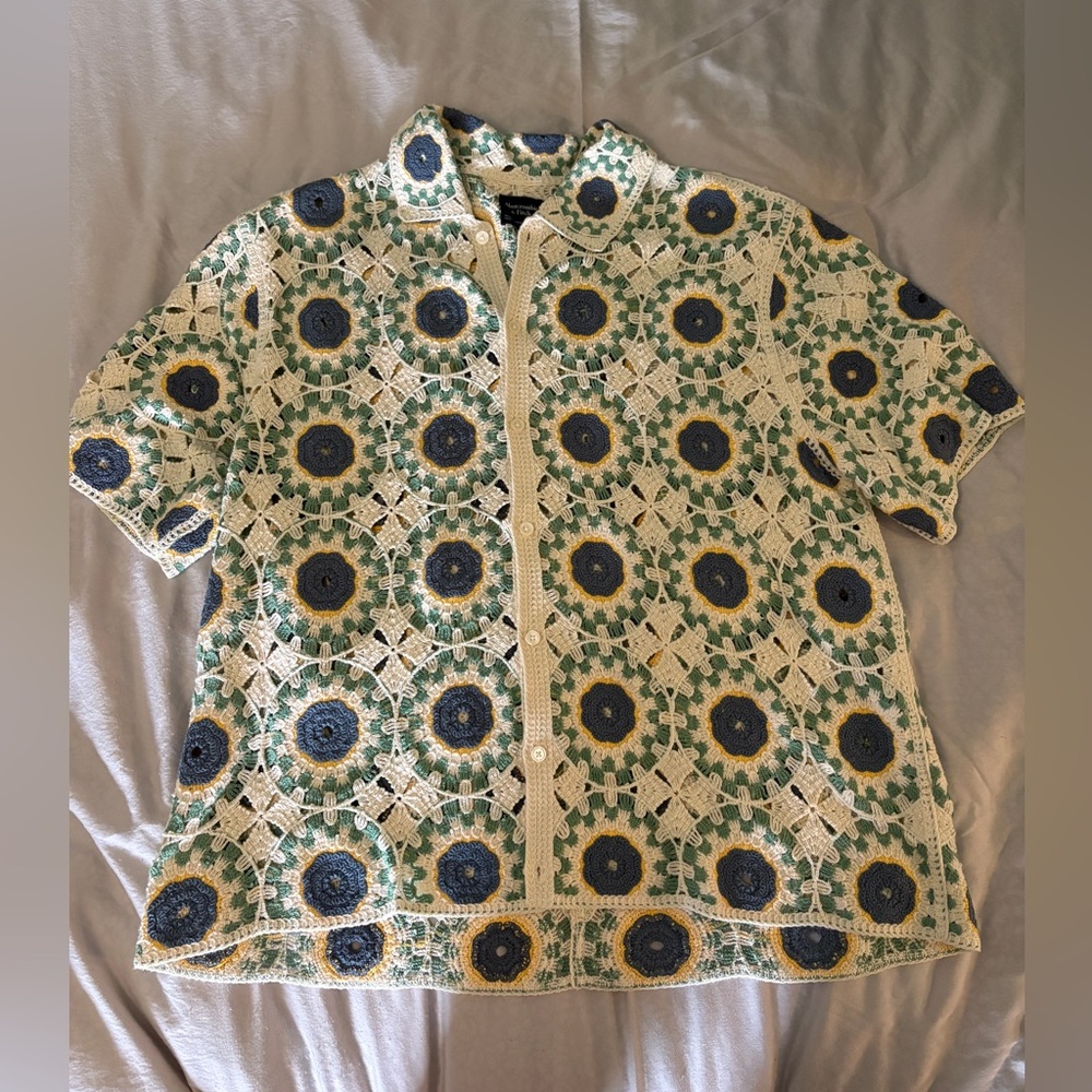 Abercrombie & Fitch Crochet sweater Polo - XXL Men’s - Picture 3 of 7